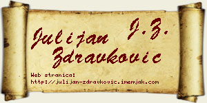 Julijan Zdravković vizit kartica